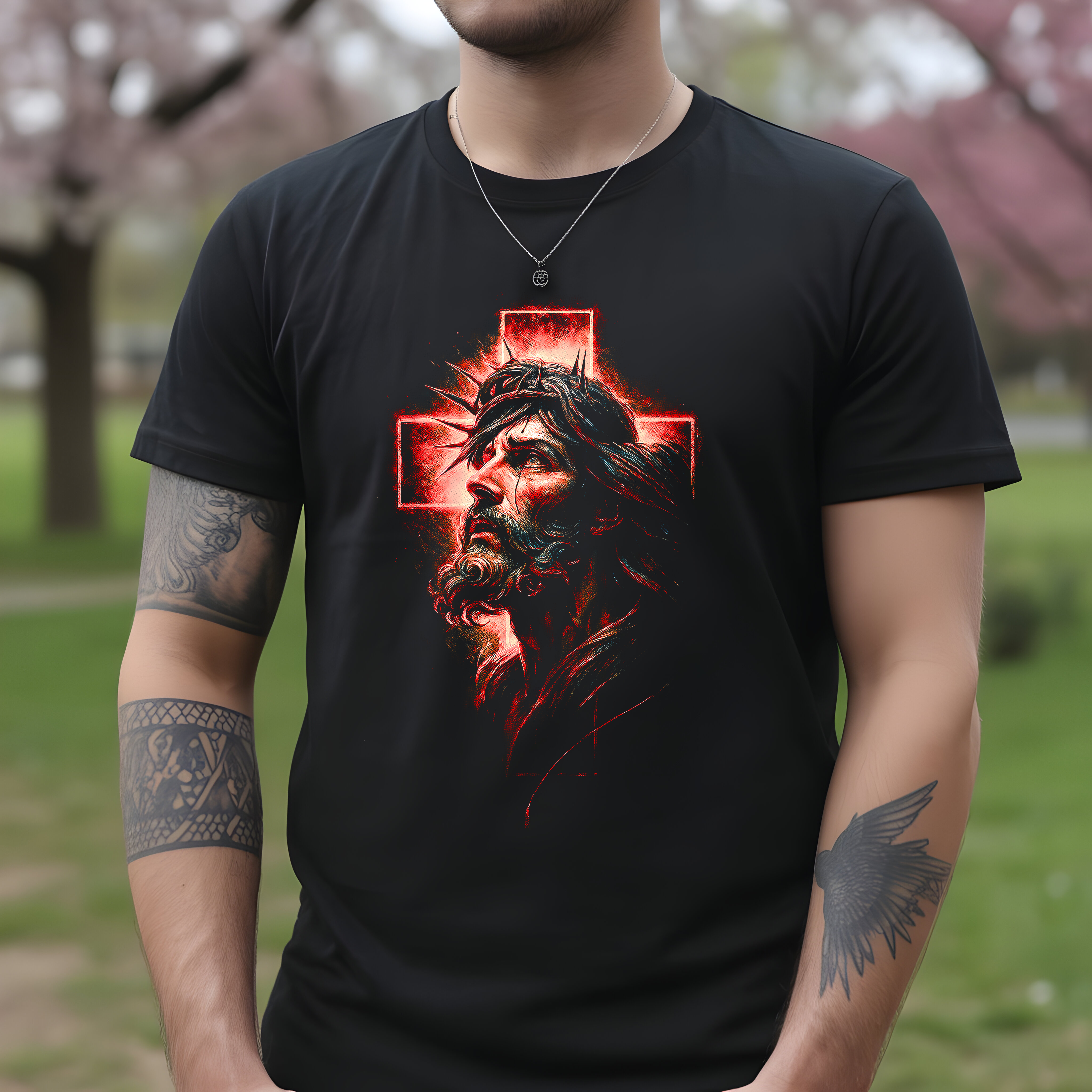 Tricou bărbați bumbac 100% regular fit – model God