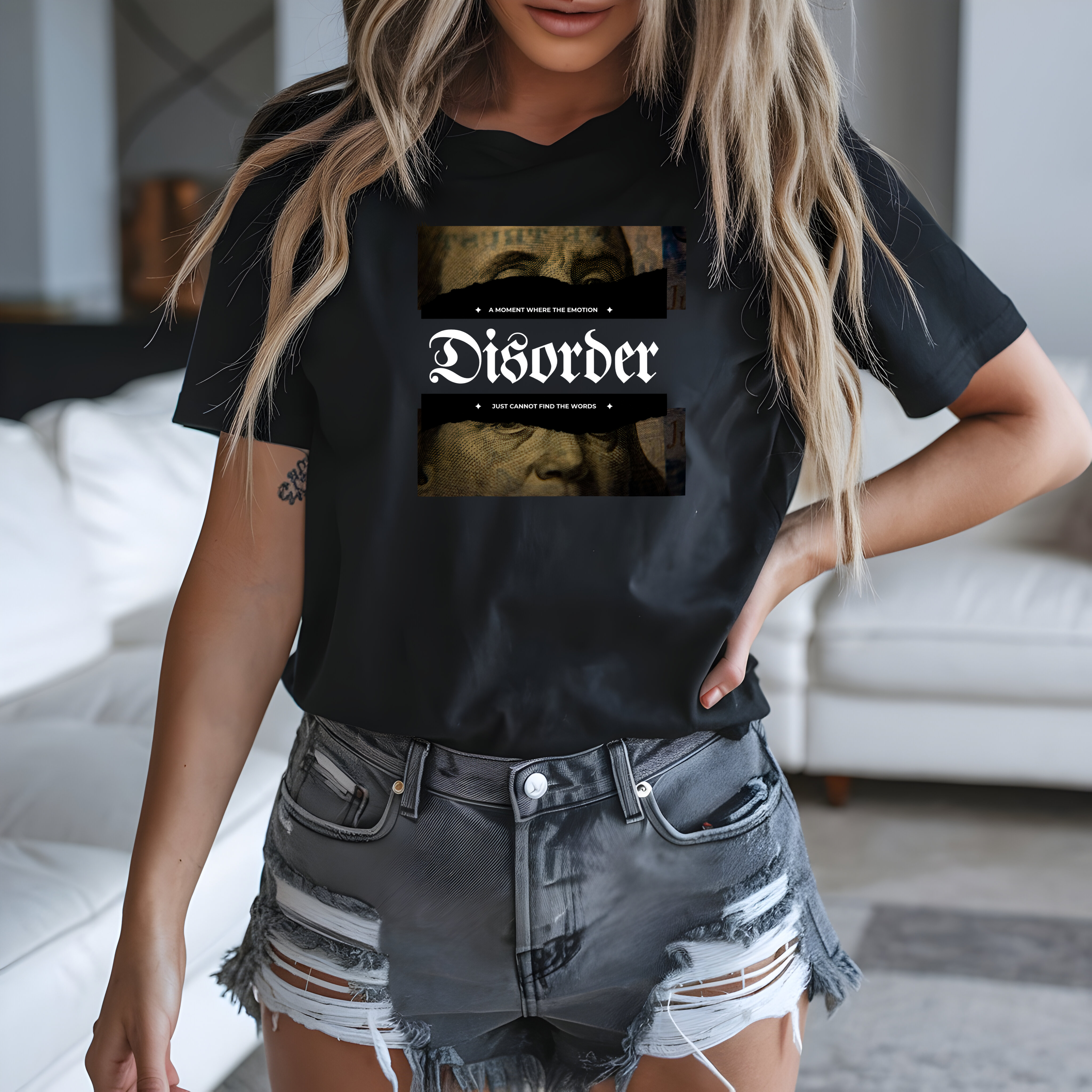 Tricou de damă din bumbac 100% – model Disorber