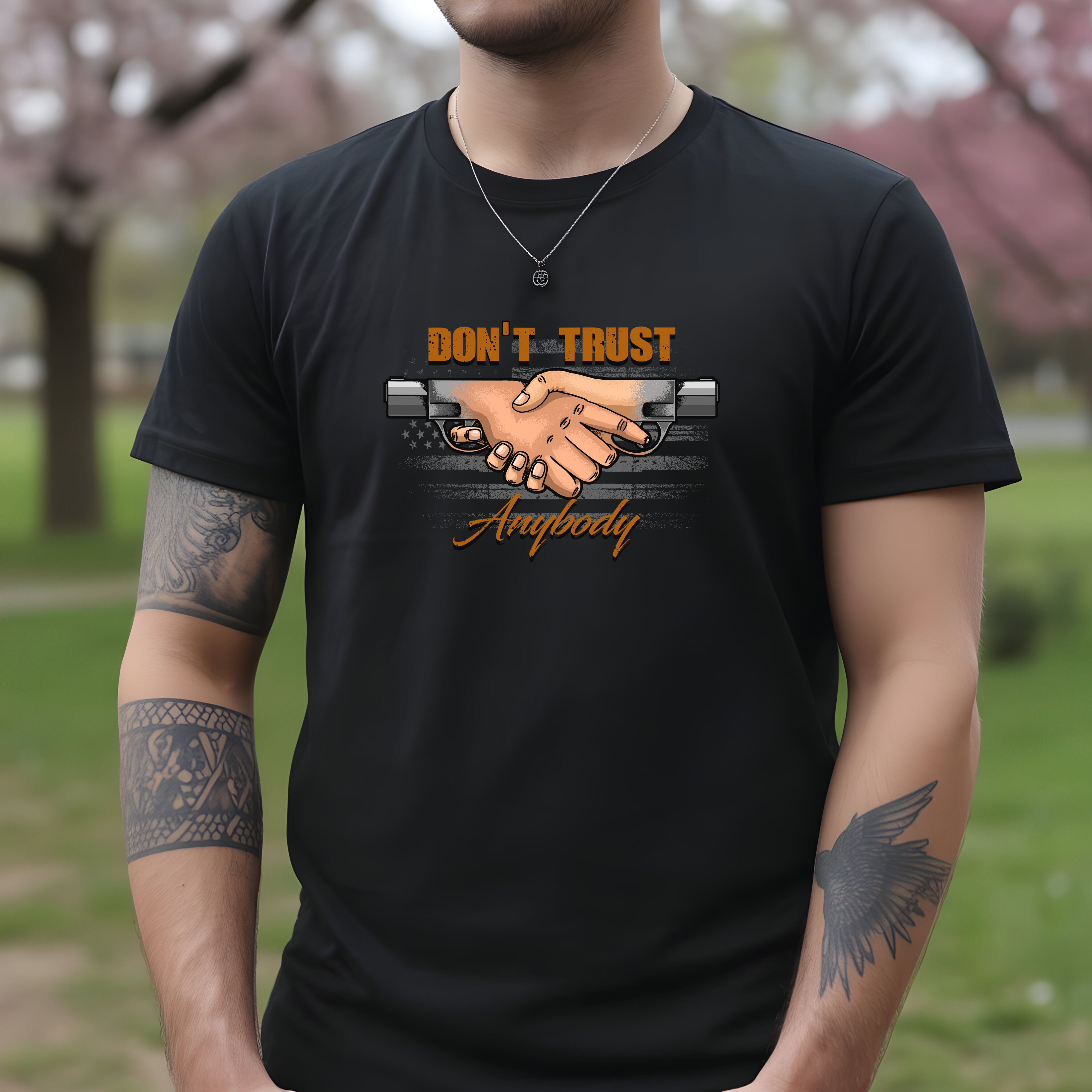 Tricou bărbați bumbac 100% regular fit – model Dont Trust