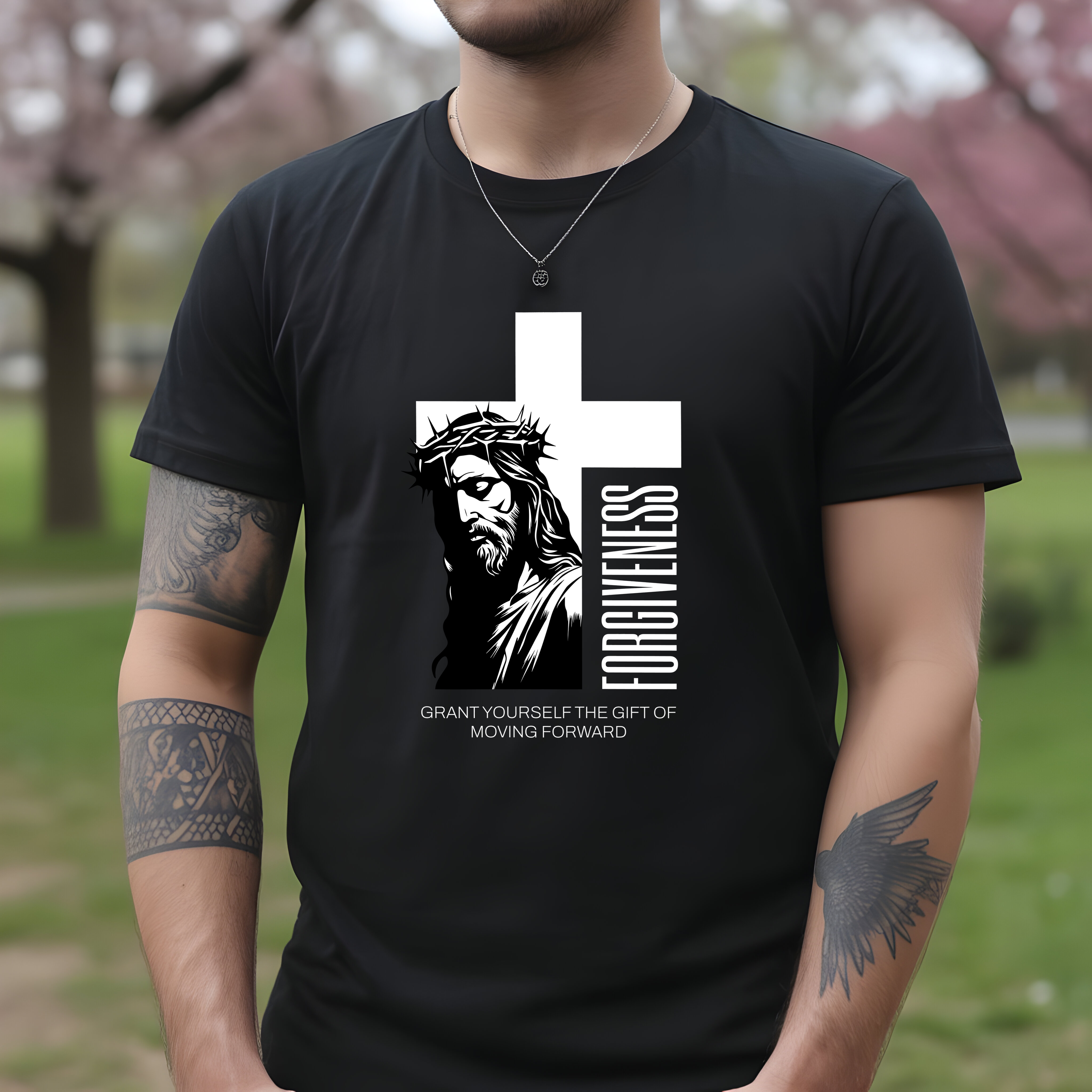Tricou bărbați bumbac 100% regular fit – model Forgiveness