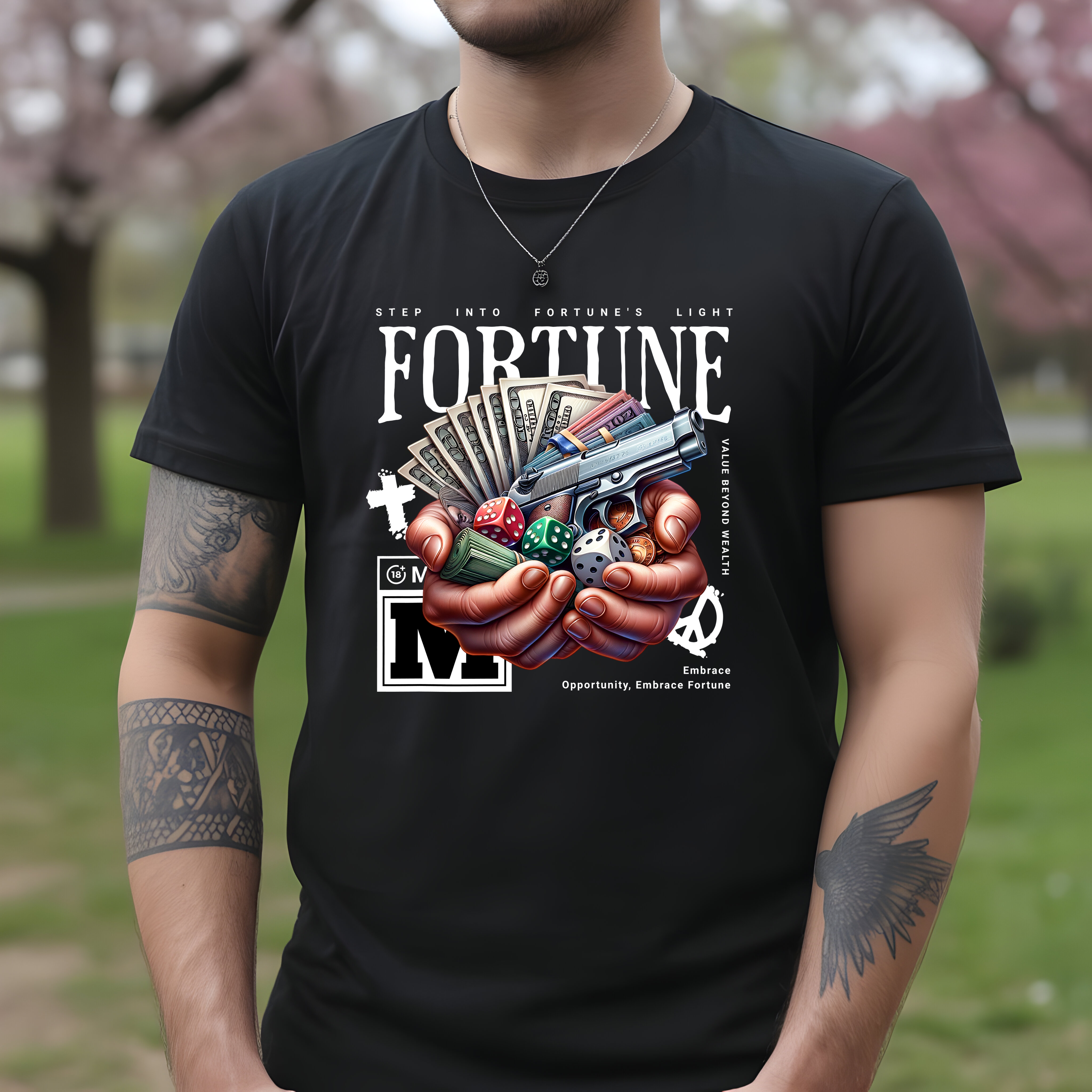 Tricou bărbați bumbac 100% regular fit – model Fortune