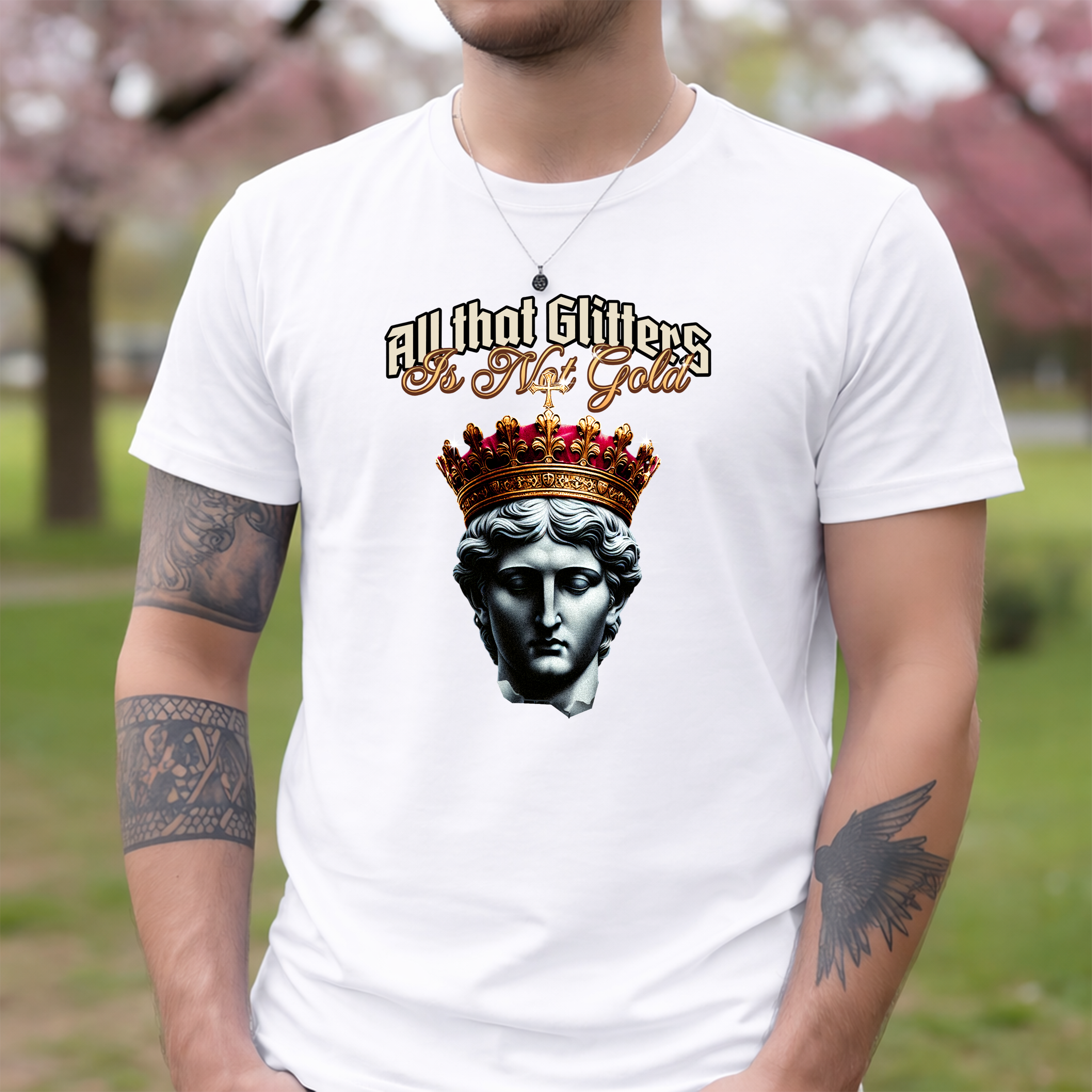 Tricou bărbați bumbac 100% regular fit – model Glitters