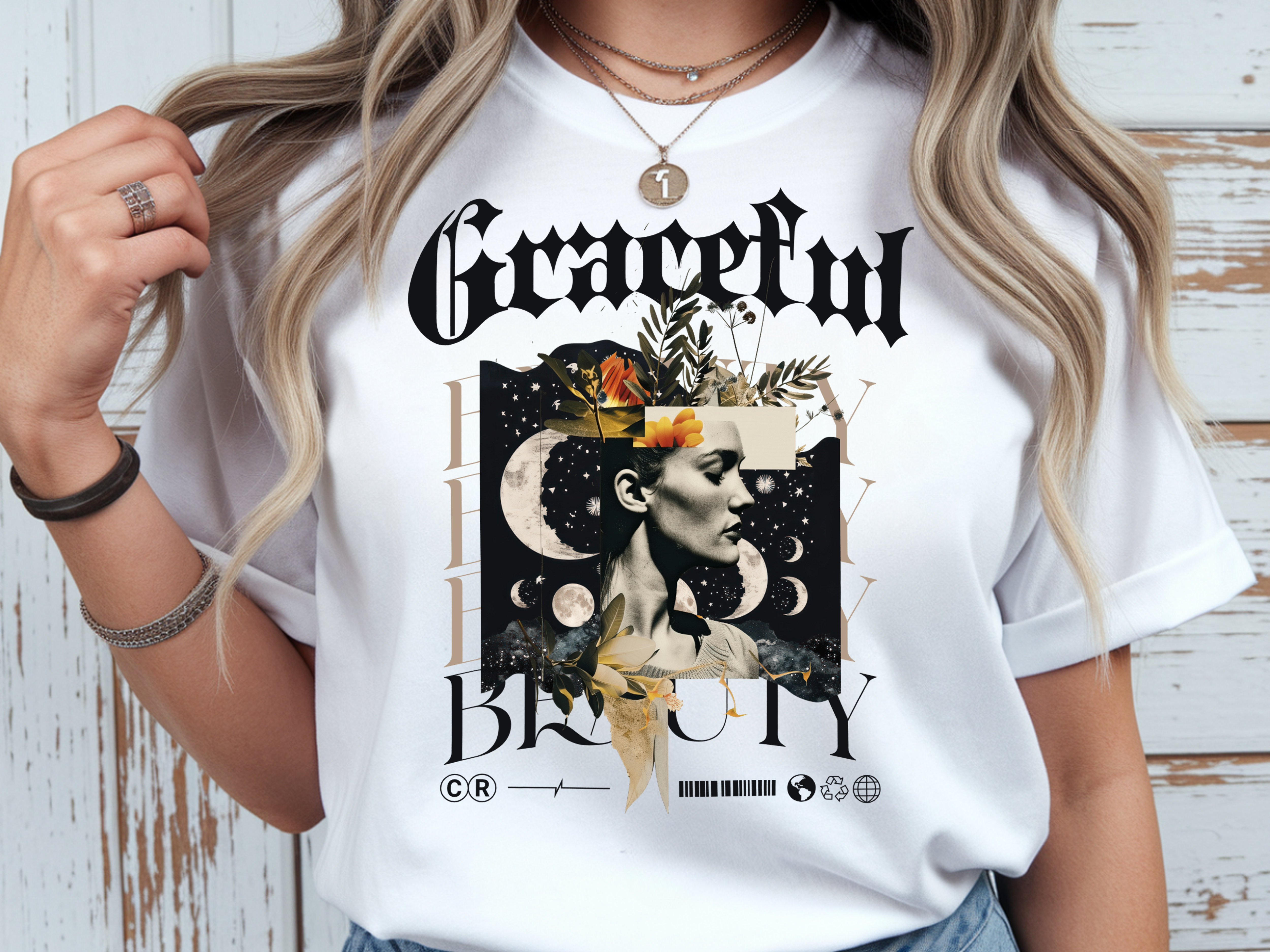 Tricou de damă oversize din bumbac 100% – model Graceful