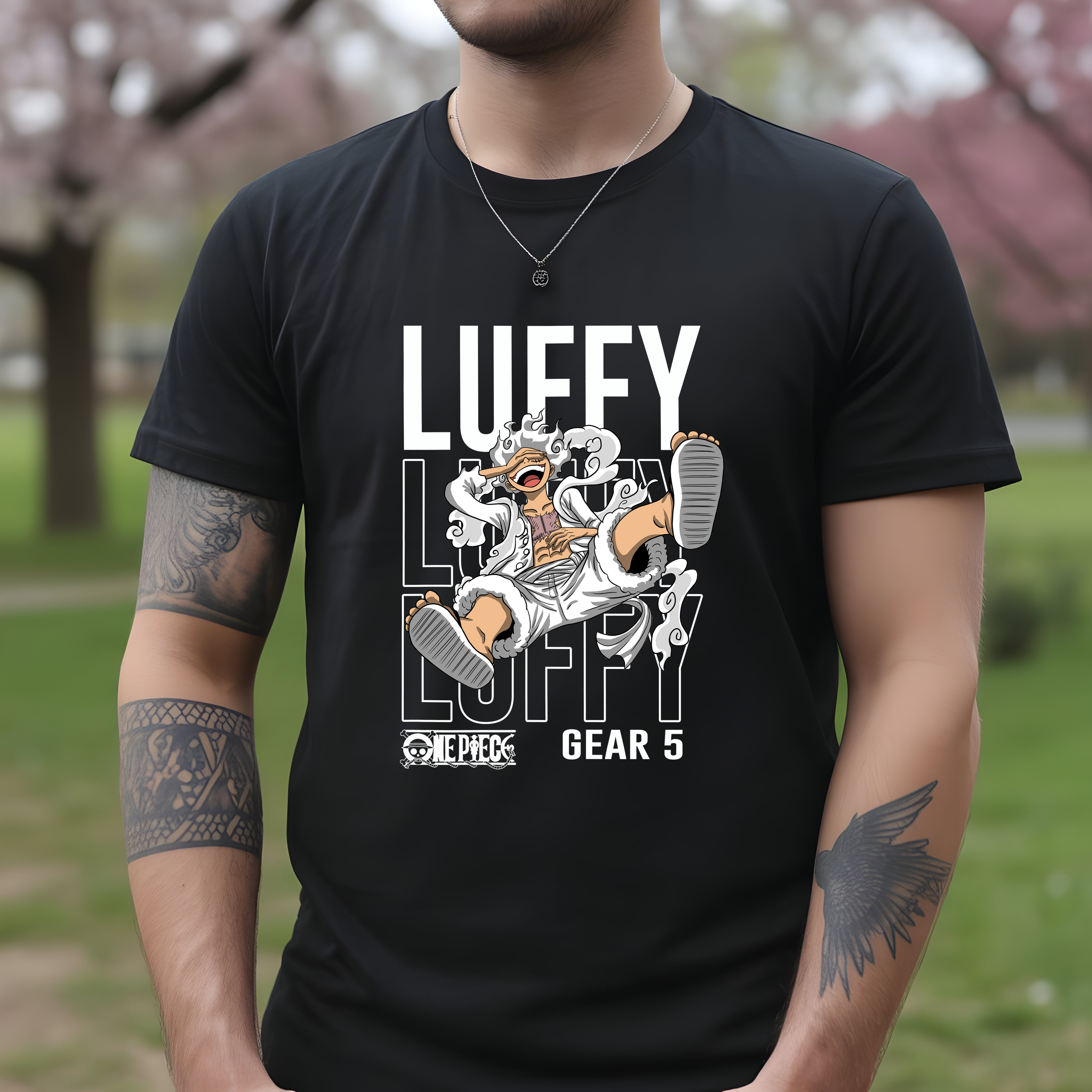 Tricou bărbați bumbac 100% regular fit – model Luffy