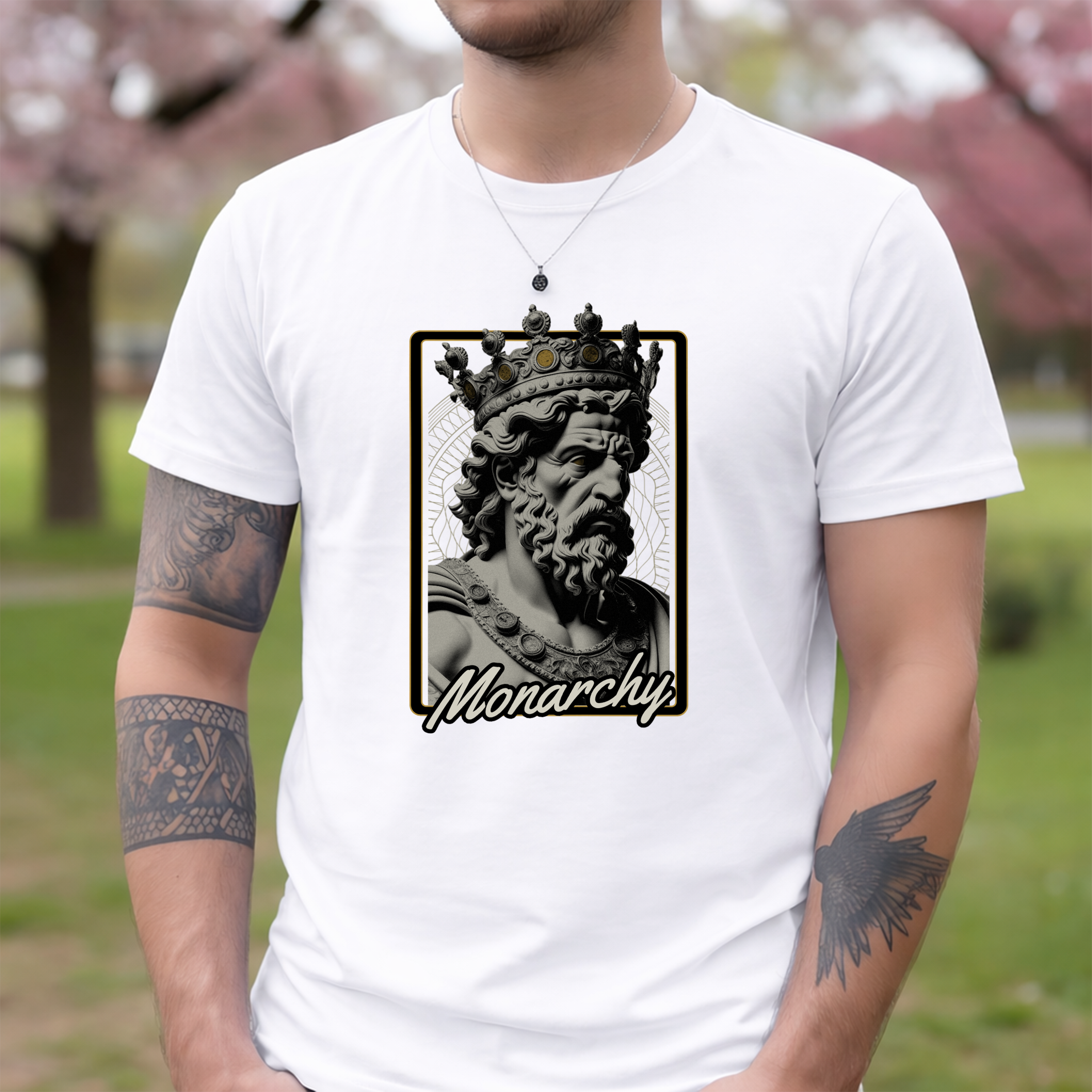 Tricou bărbați bumbac 100% regular fit – model Monarchy