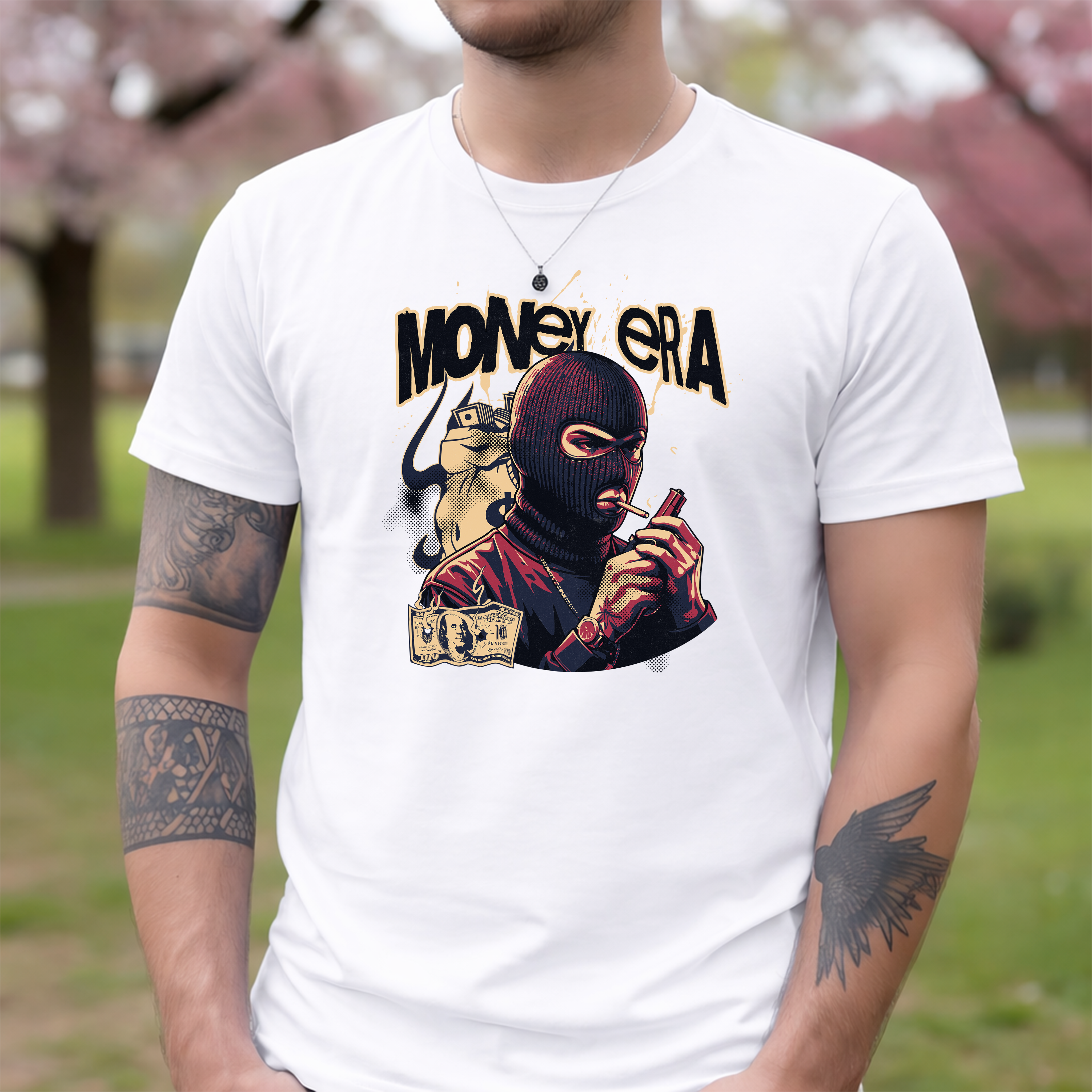 Tricou bărbați bumbac 100% regular fit – model Money Era