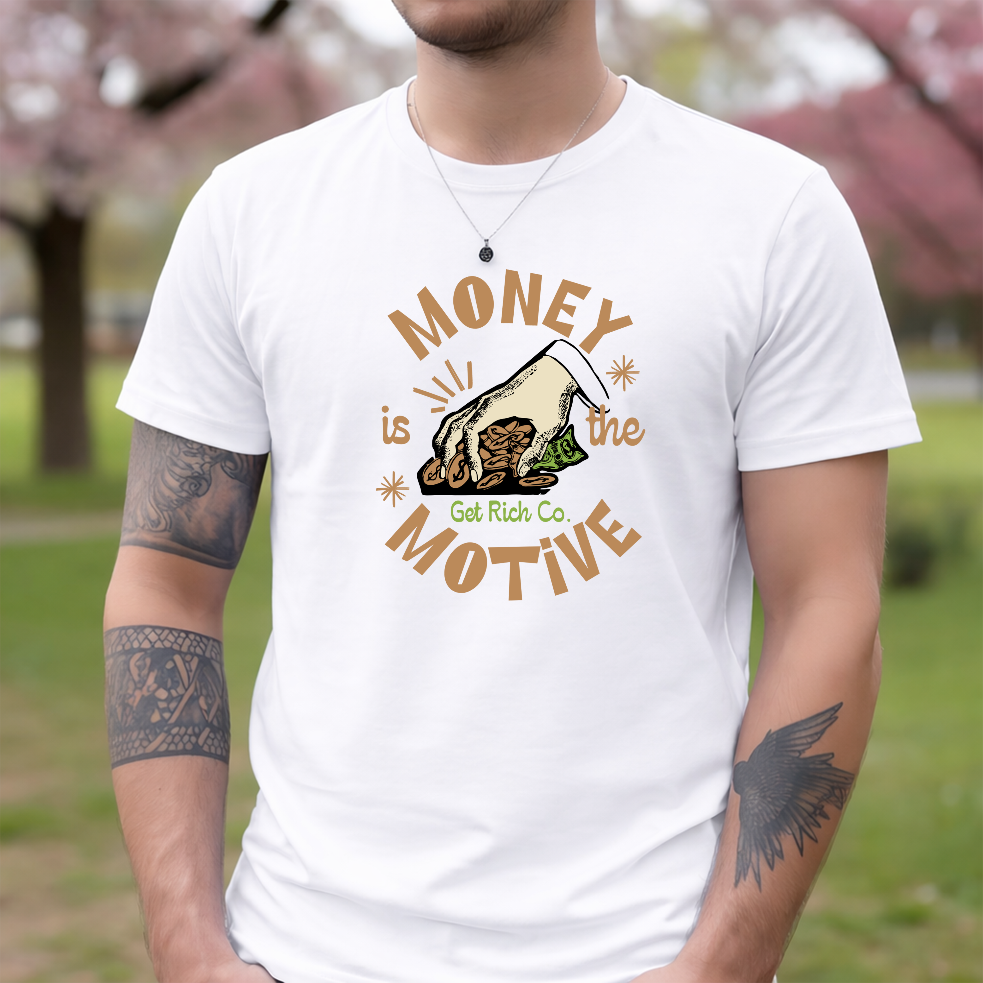 Tricou bărbați bumbac 100% regular fit – model Money Motive
