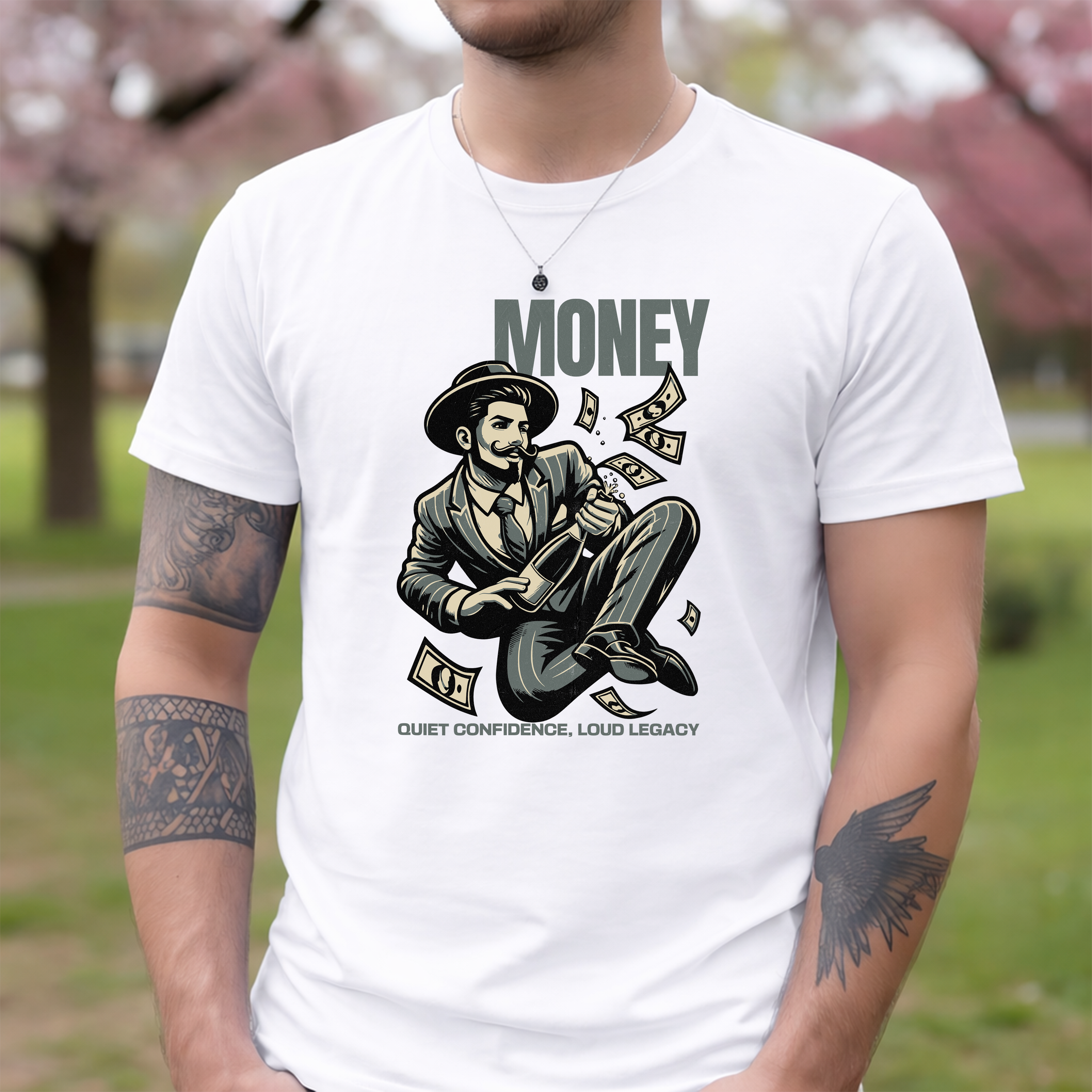 Tricou bărbați bumbac 100% regular fit – model Money Thief