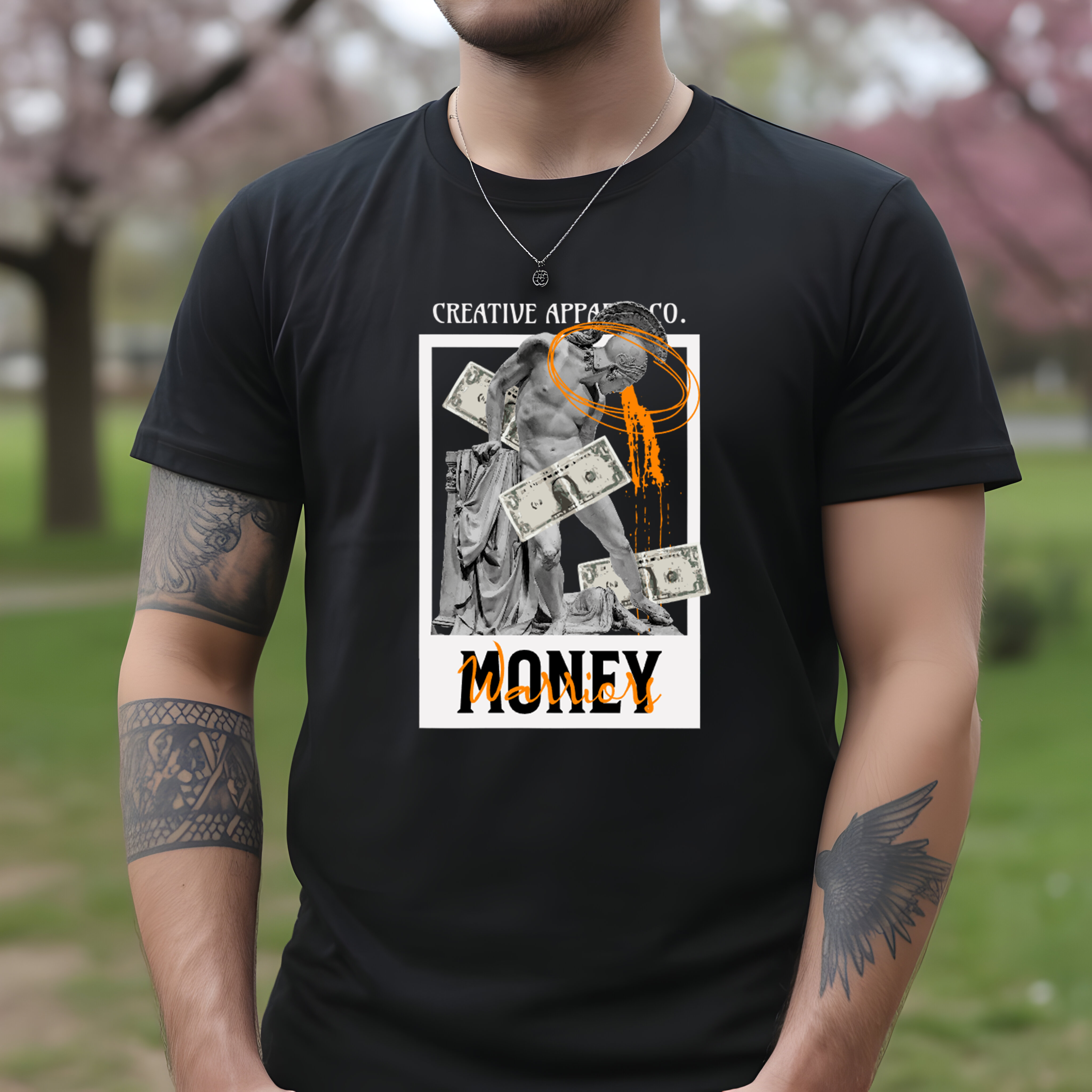 Tricou bărbați bumbac 100% regular fit – model Money Warriors