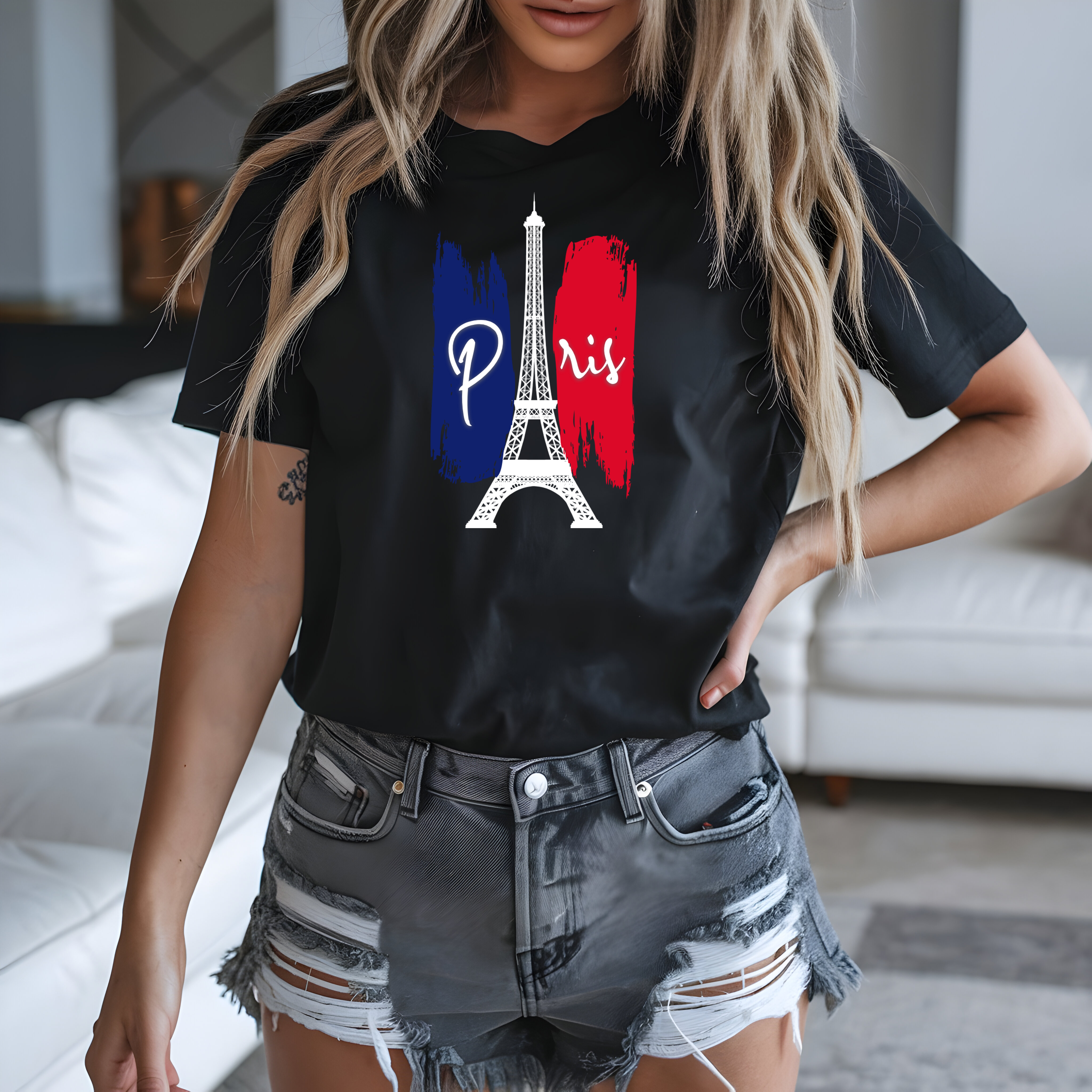 Tricou de damă din bumbac 100% – model Paris