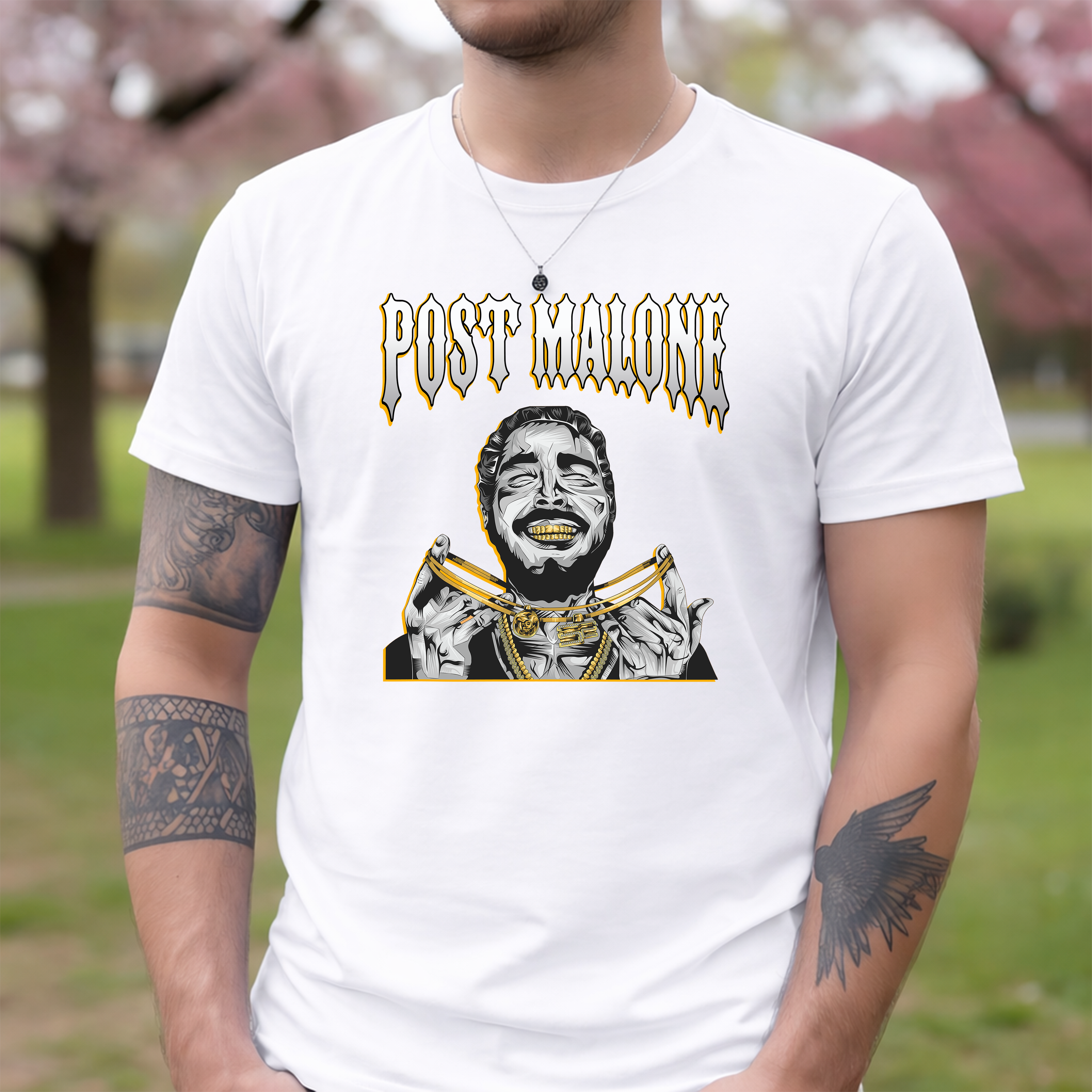 Tricou bărbați bumbac 100% regular fit – model Post Malone 2