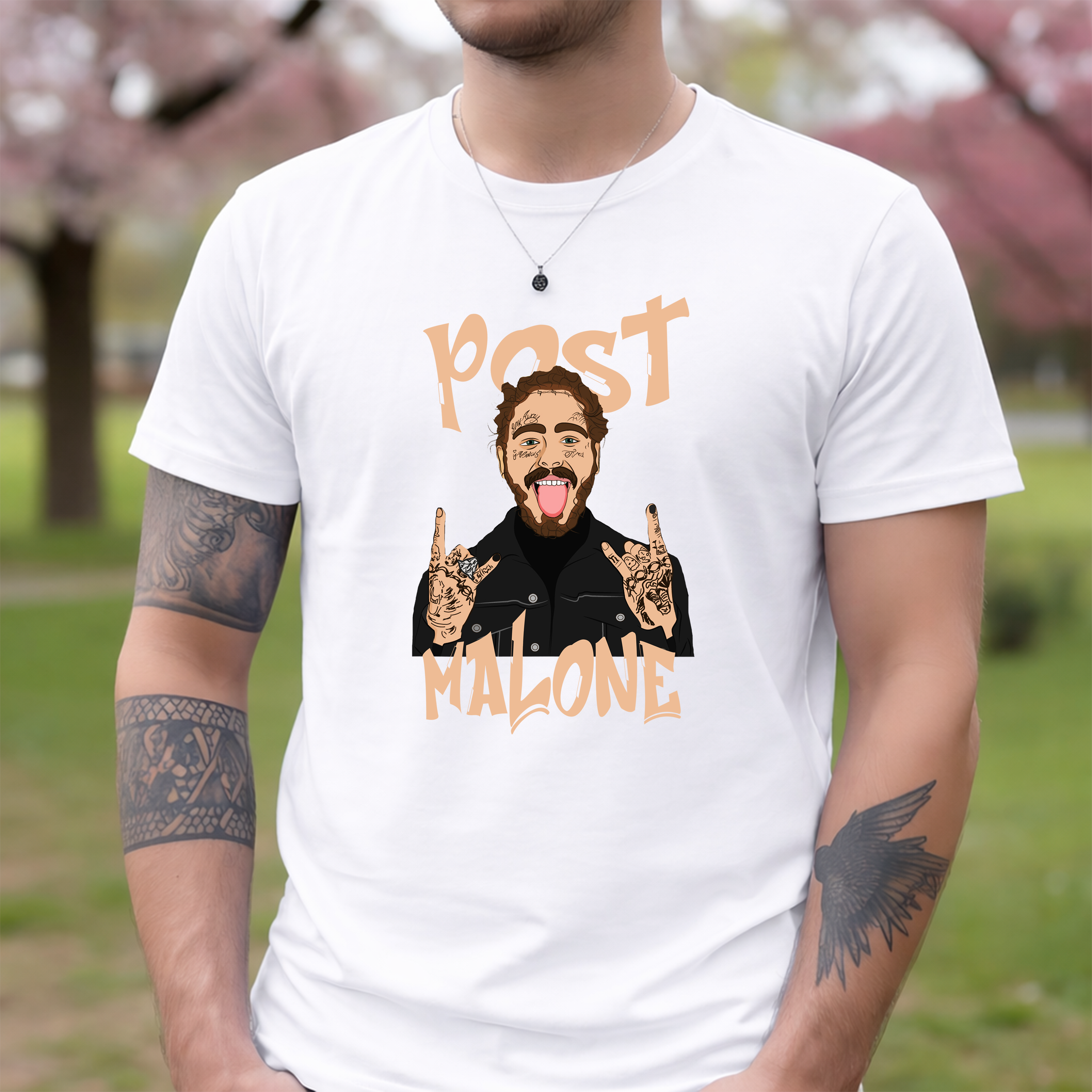 Tricou bărbați bumbac 100% regular fit – model Post Malone 4