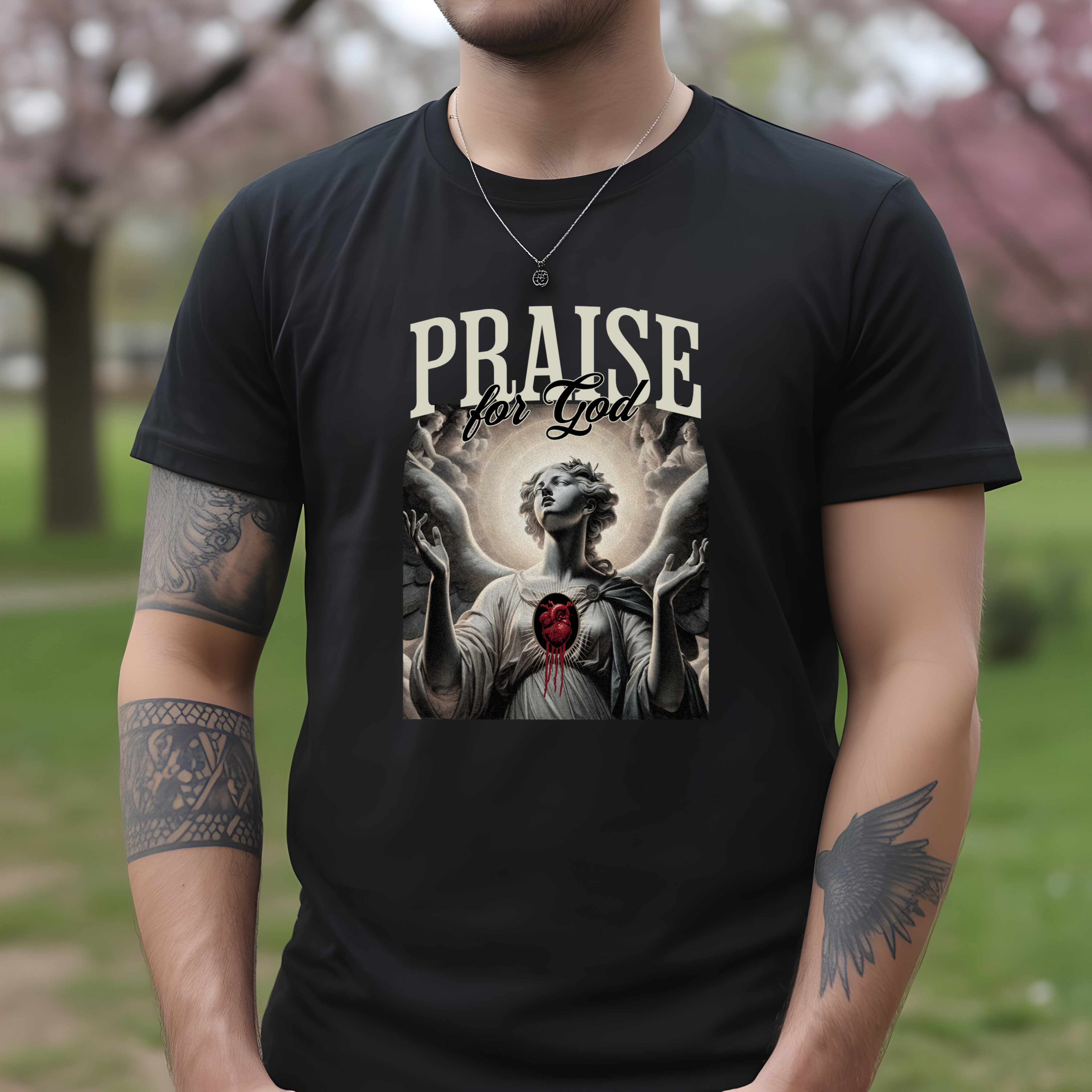 Tricou bărbați bumbac 100% regular fit – model Praise for God