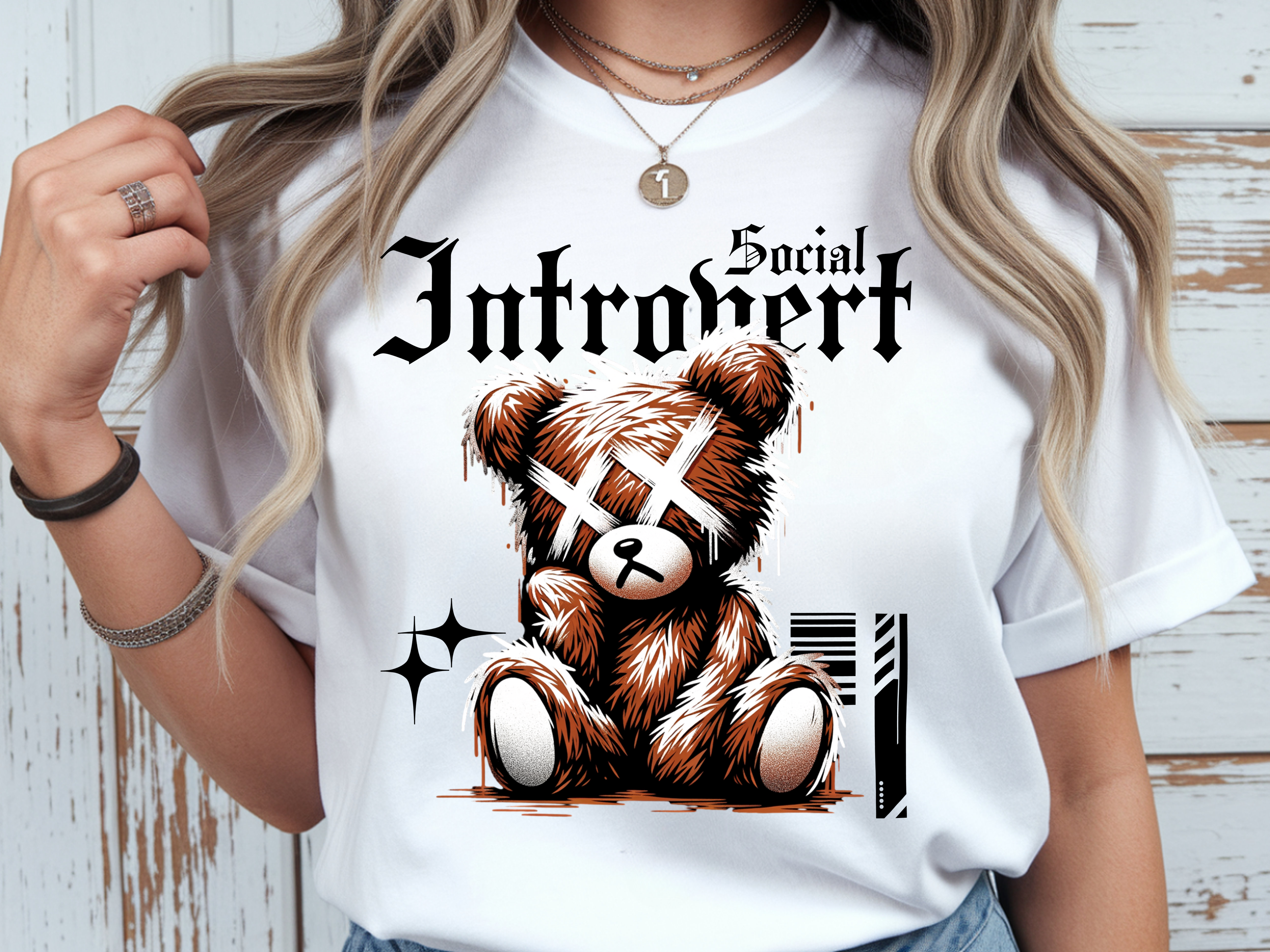 Tricou de damă oversize din bumbac 100% – model Social