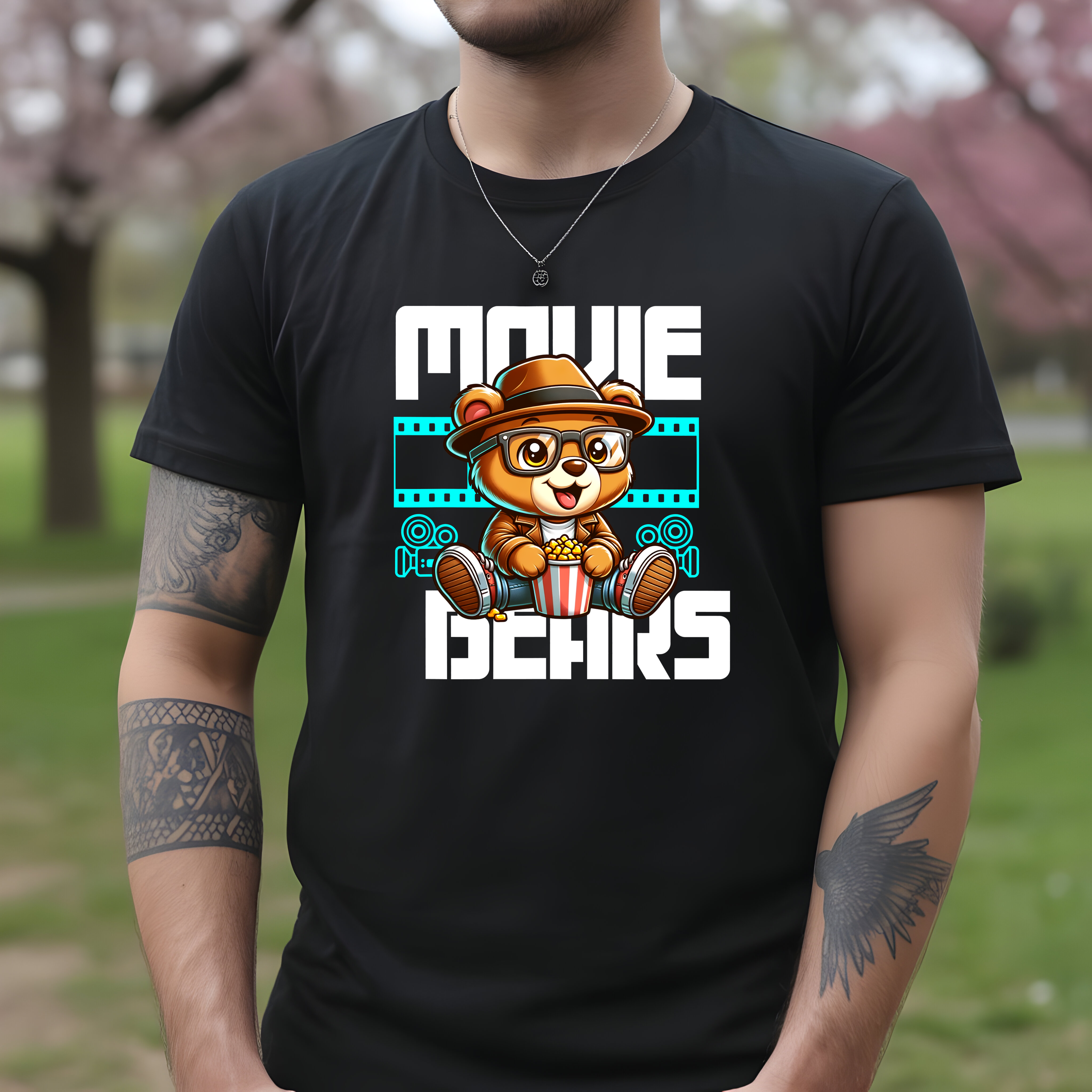 Tricou bărbați bumbac 100% regular fit – model Teddy bear movie