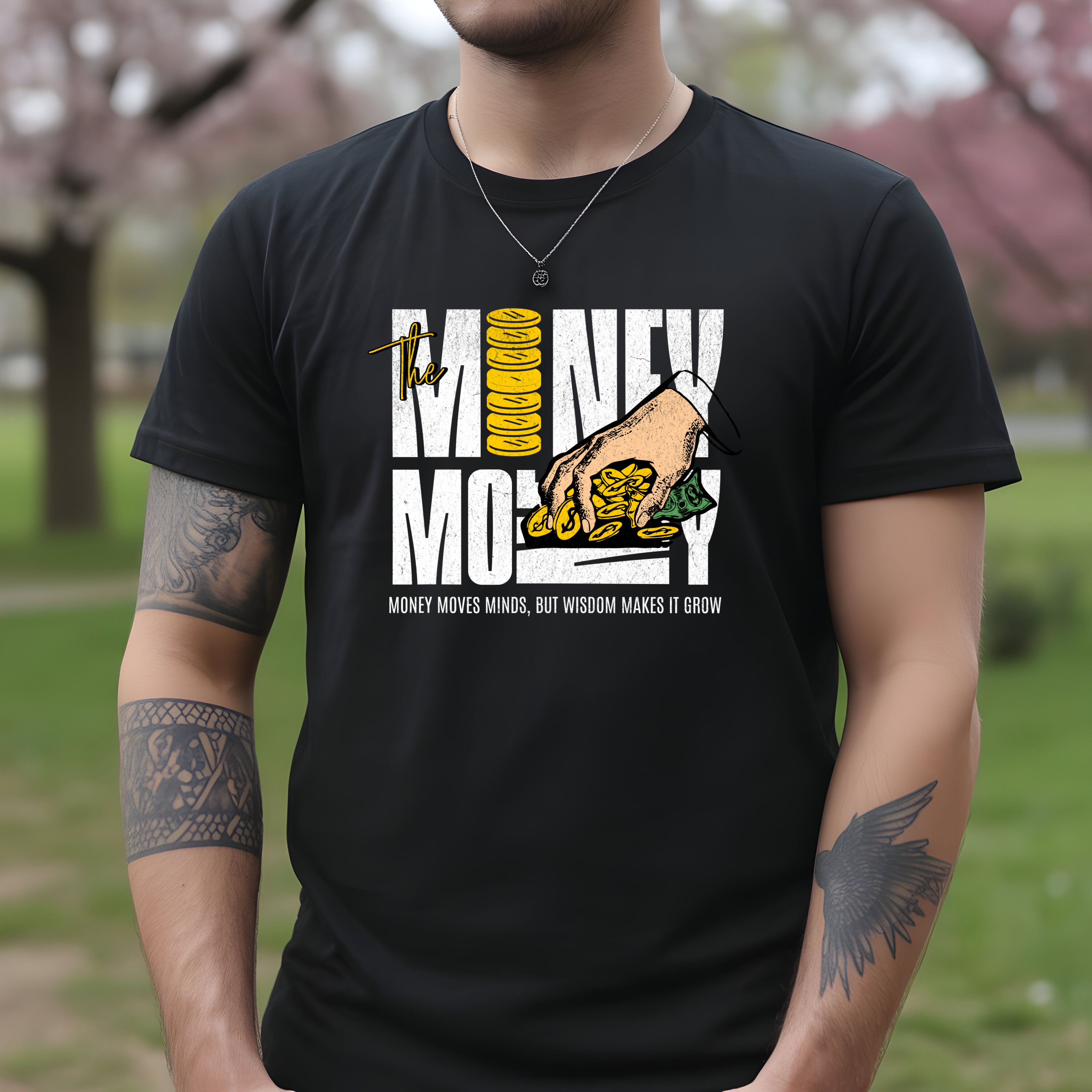 Tricou bărbați bumbac 100% regular fit – model The Money
