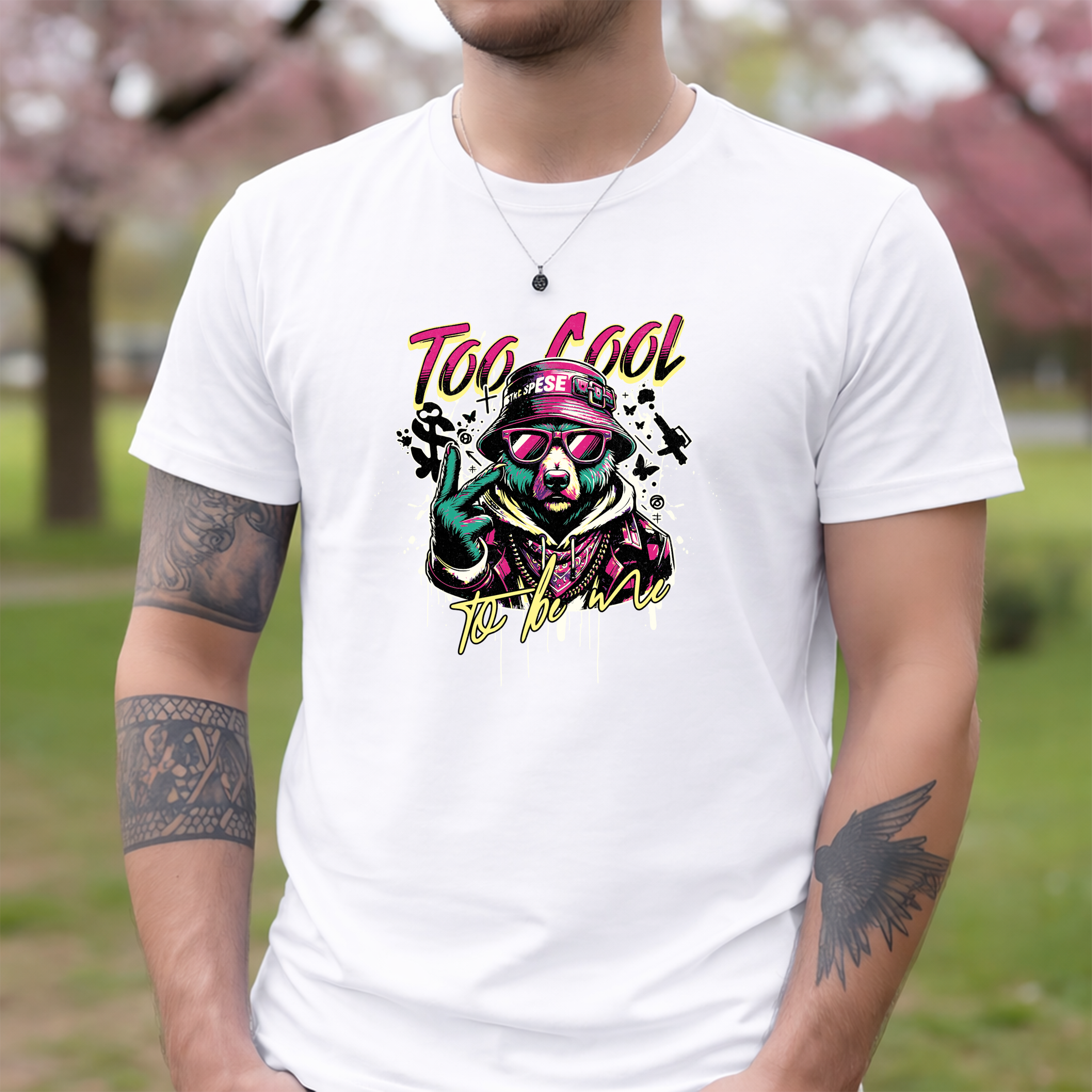 Tricou bărbați bumbac 100% regular fit – model Urs Too Cool