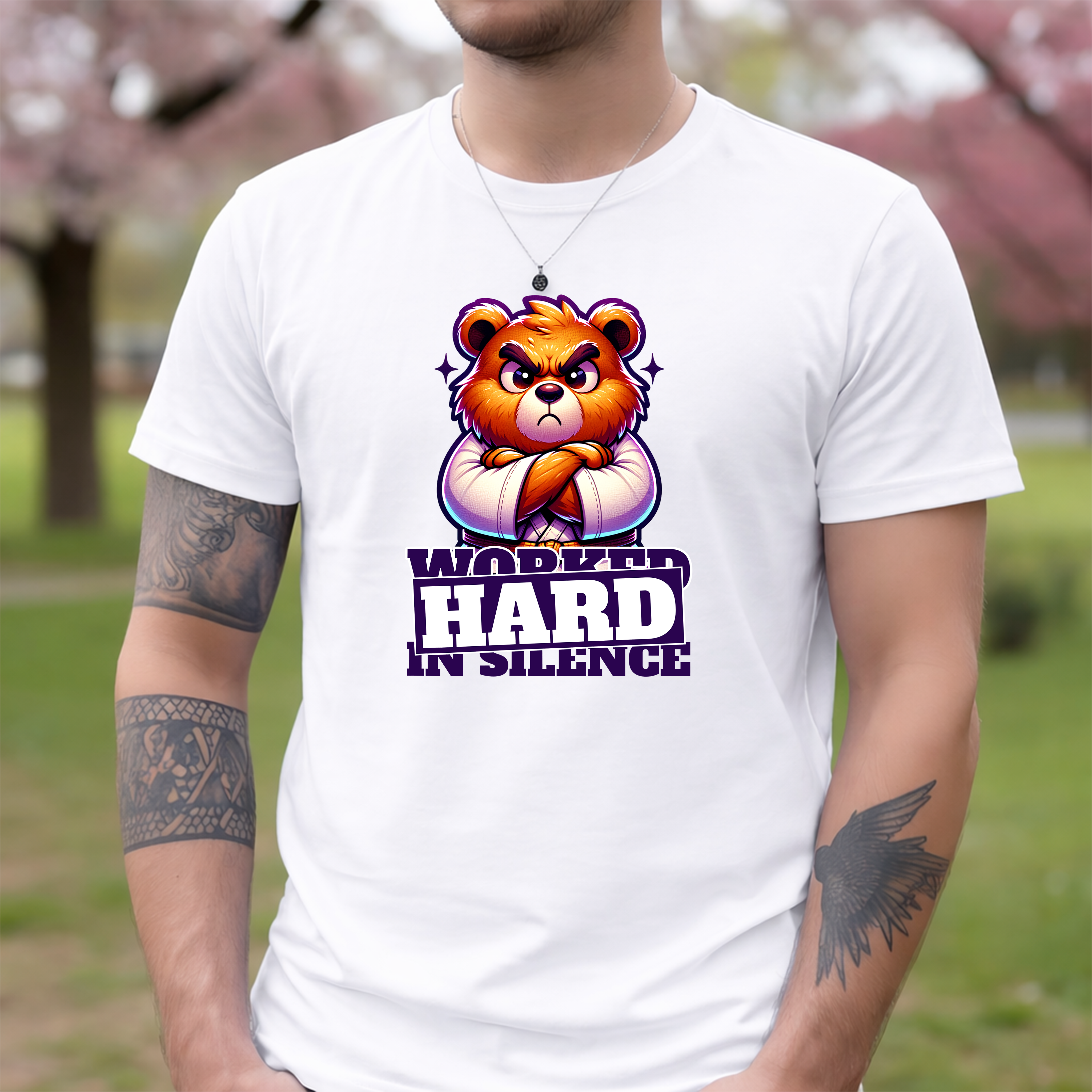 Tricou bărbați bumbac 100% regular fit – model Urs Hard Work