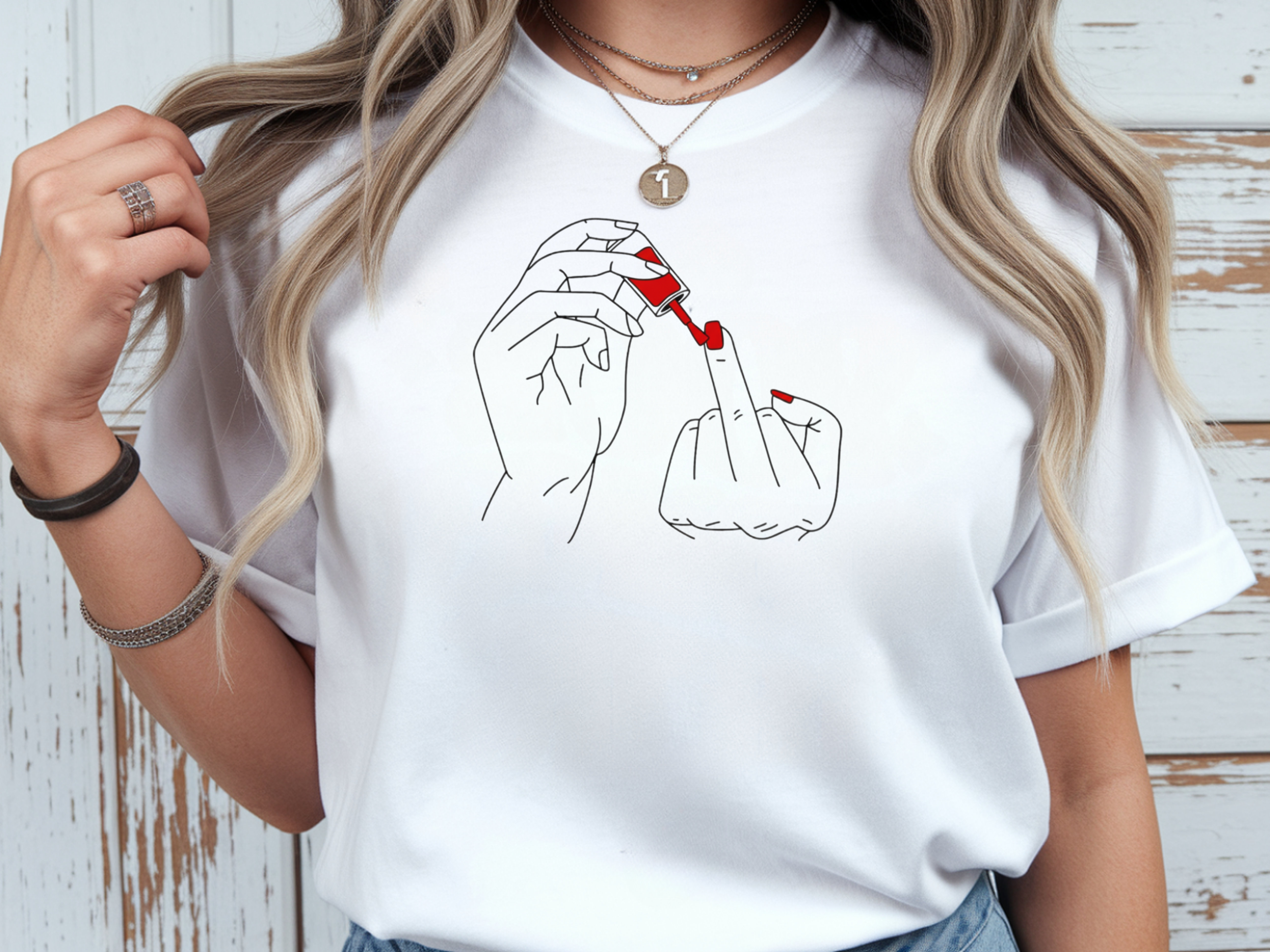 Tricou de damă oversize din bumbac 100% – model Deget Mijlociu