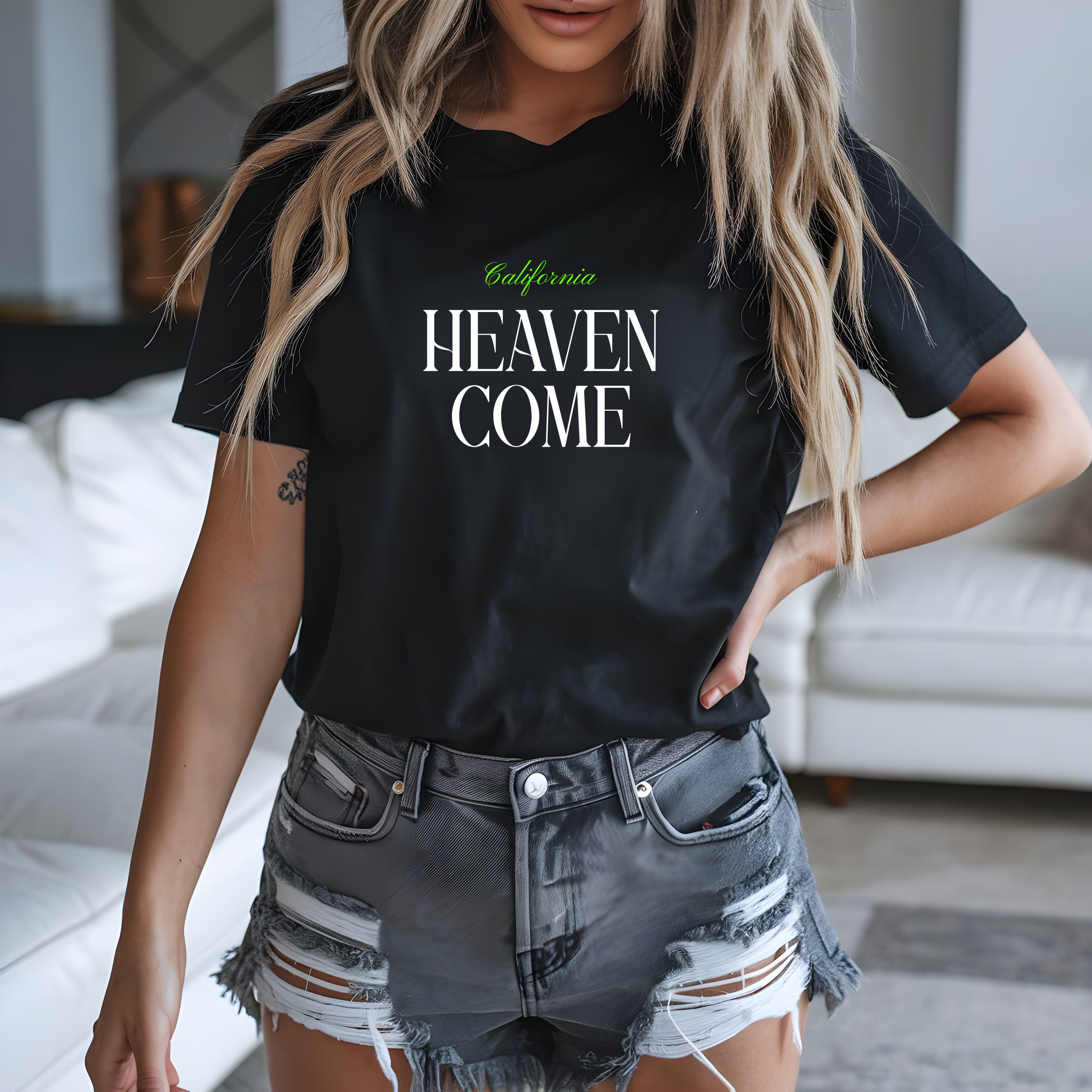Tricou de damă din bumbac 100% – model Heaven come
