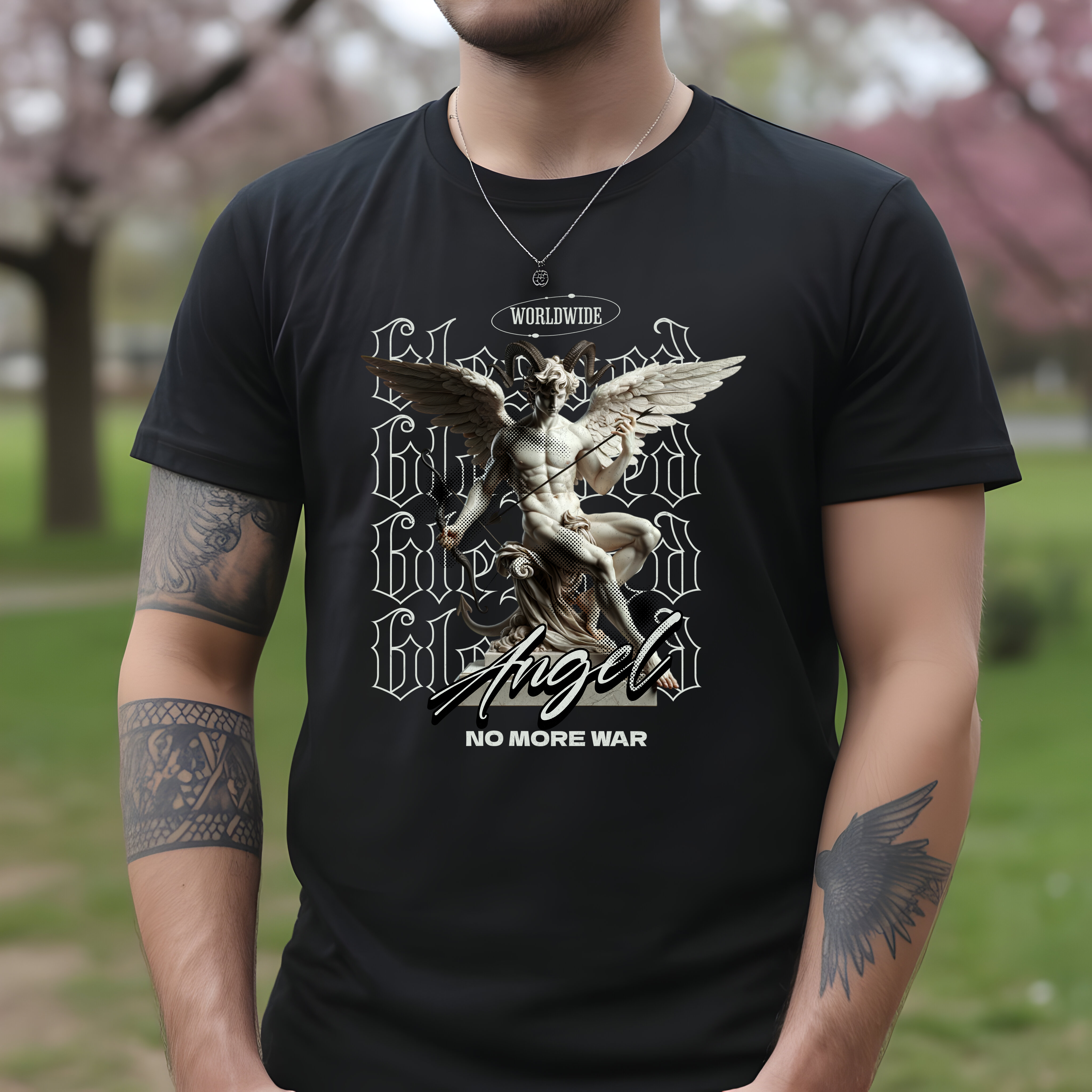 Tricou bărbați bumbac 100% regular fit – model No More War